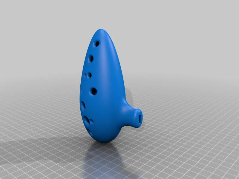 Ocarina (Tocável) (PLA Fosforescente, Azul)