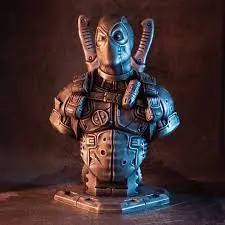 Deadpool (Busto) (PLA Fosforescente, Azul)
