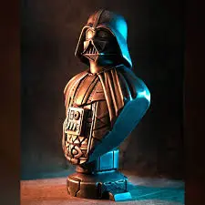 Darth Vader (Busto) (PLA Fosforescente, Azul)